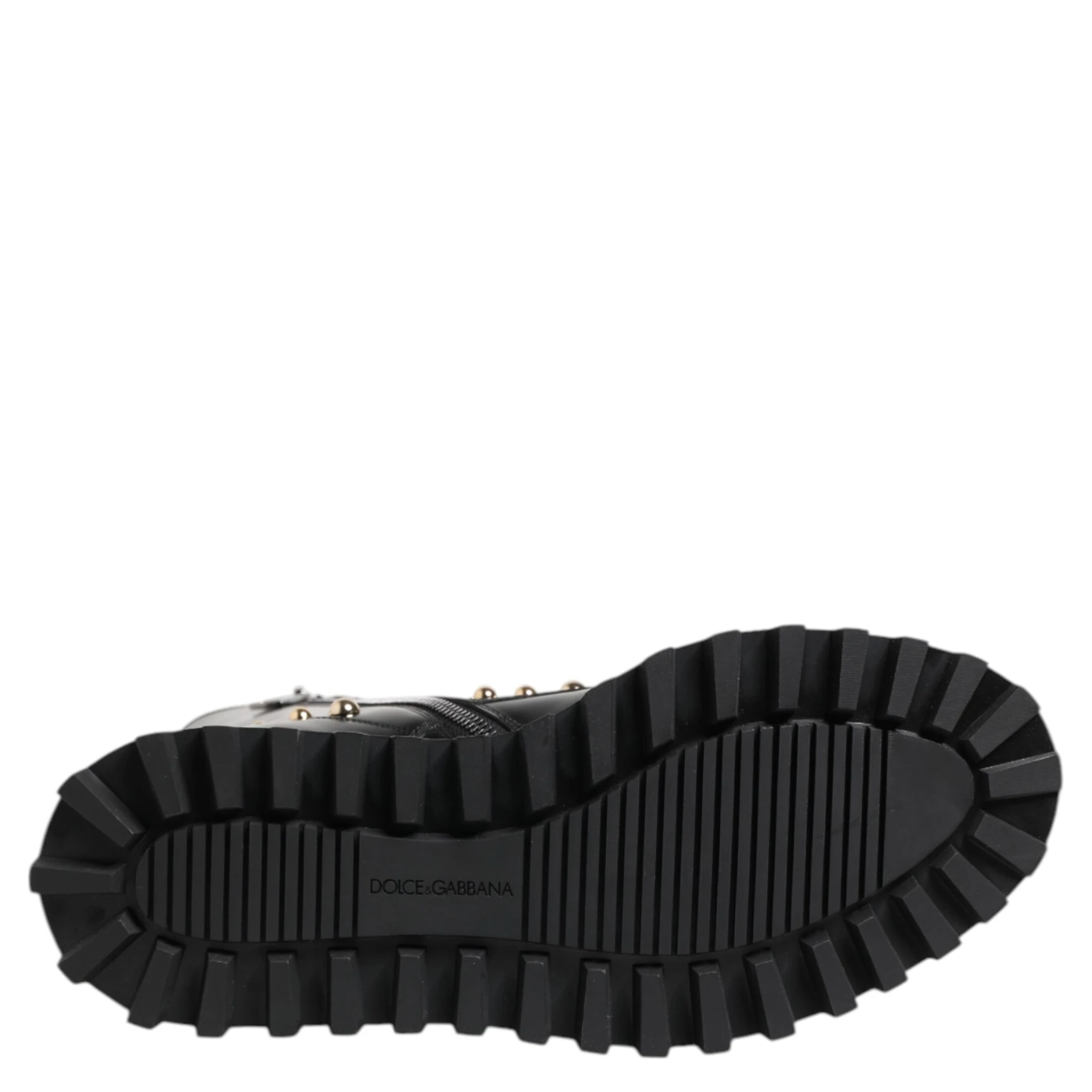 Black Studded Lace Up Mid Calf Boots Shoes