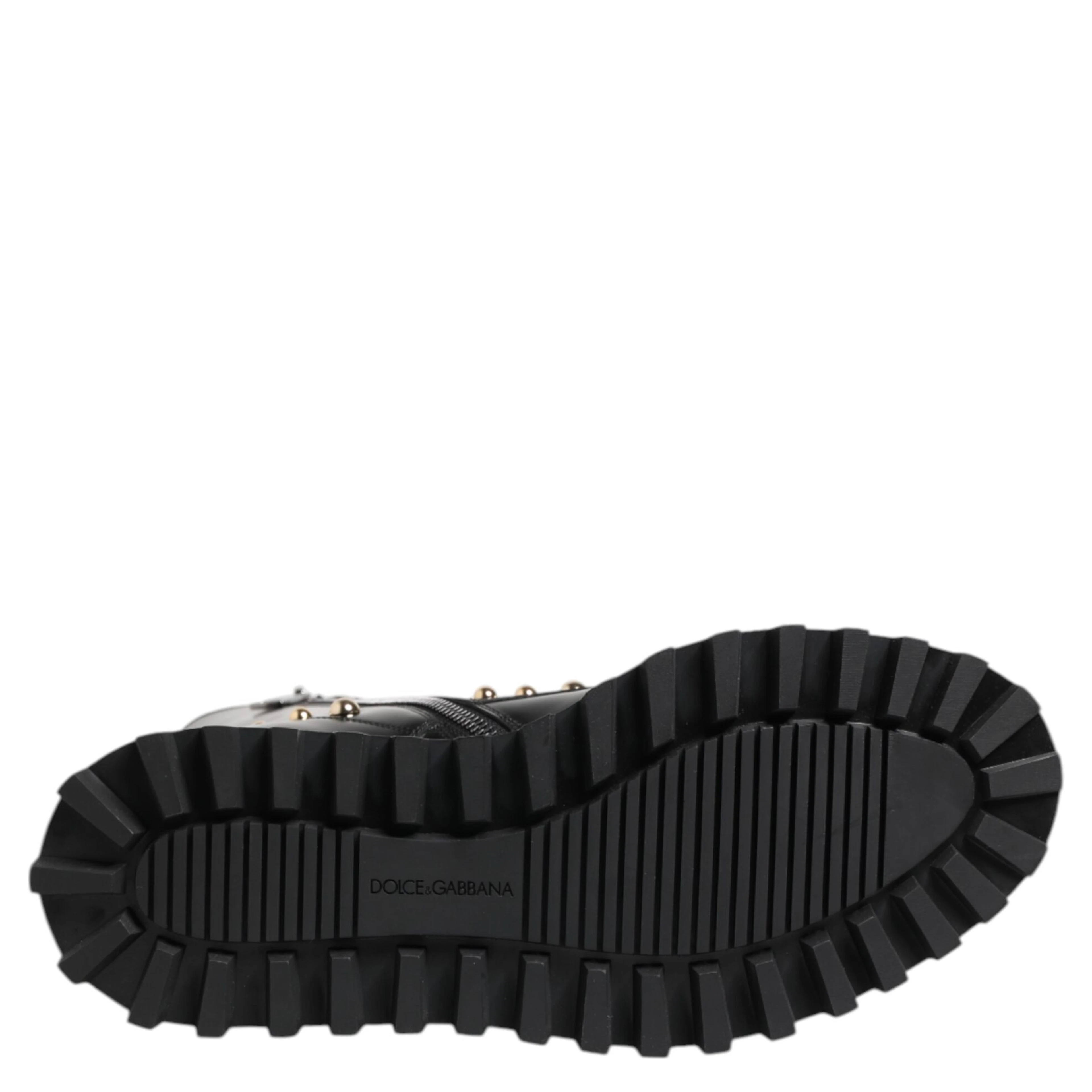 Black Studded Lace Up Mid Calf Boots Shoes