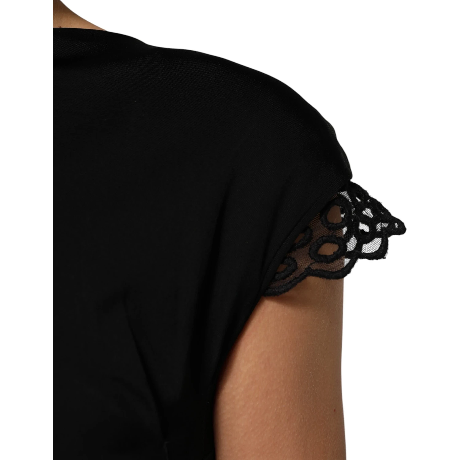 Black Bodycon Short Sleeves Dress