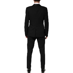 Black Wool 3 Piece Single Breasted Suit
