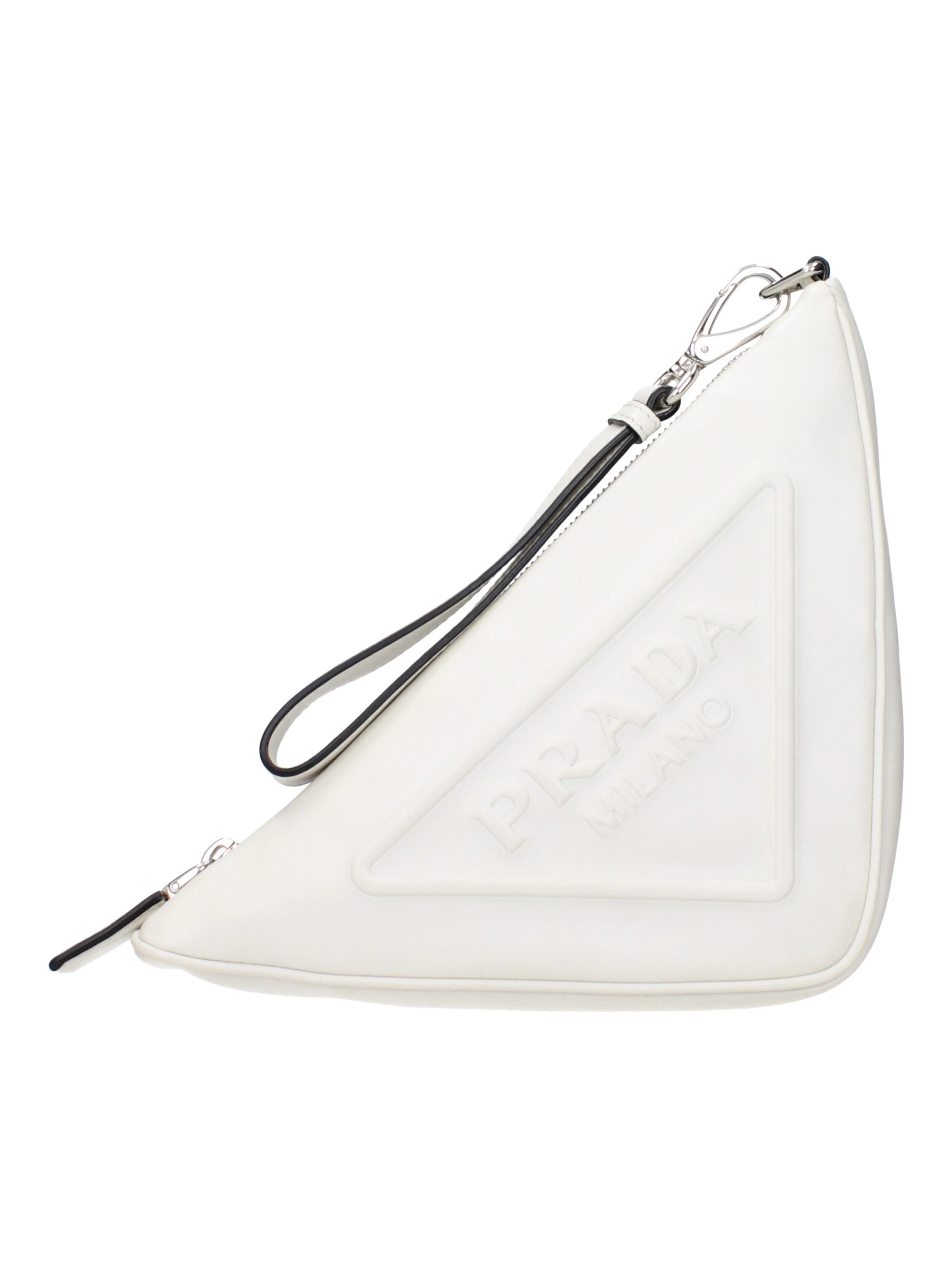 White Leather Clutch Bag