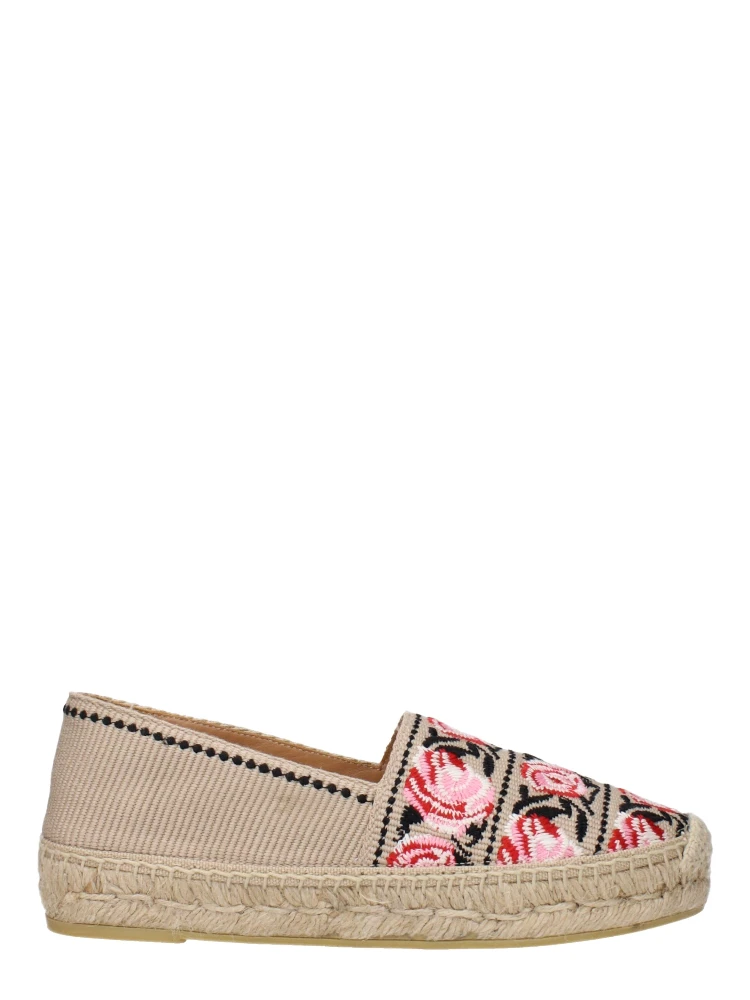 Beige Fabric Espadrilles