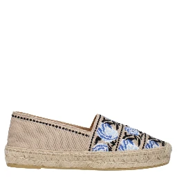 Beige Fabric Espadrilles