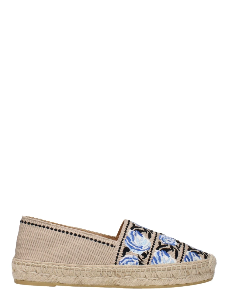 Beige Fabric Espadrilles