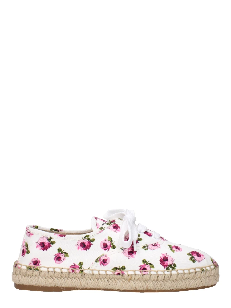 White Fabric Espadrilles