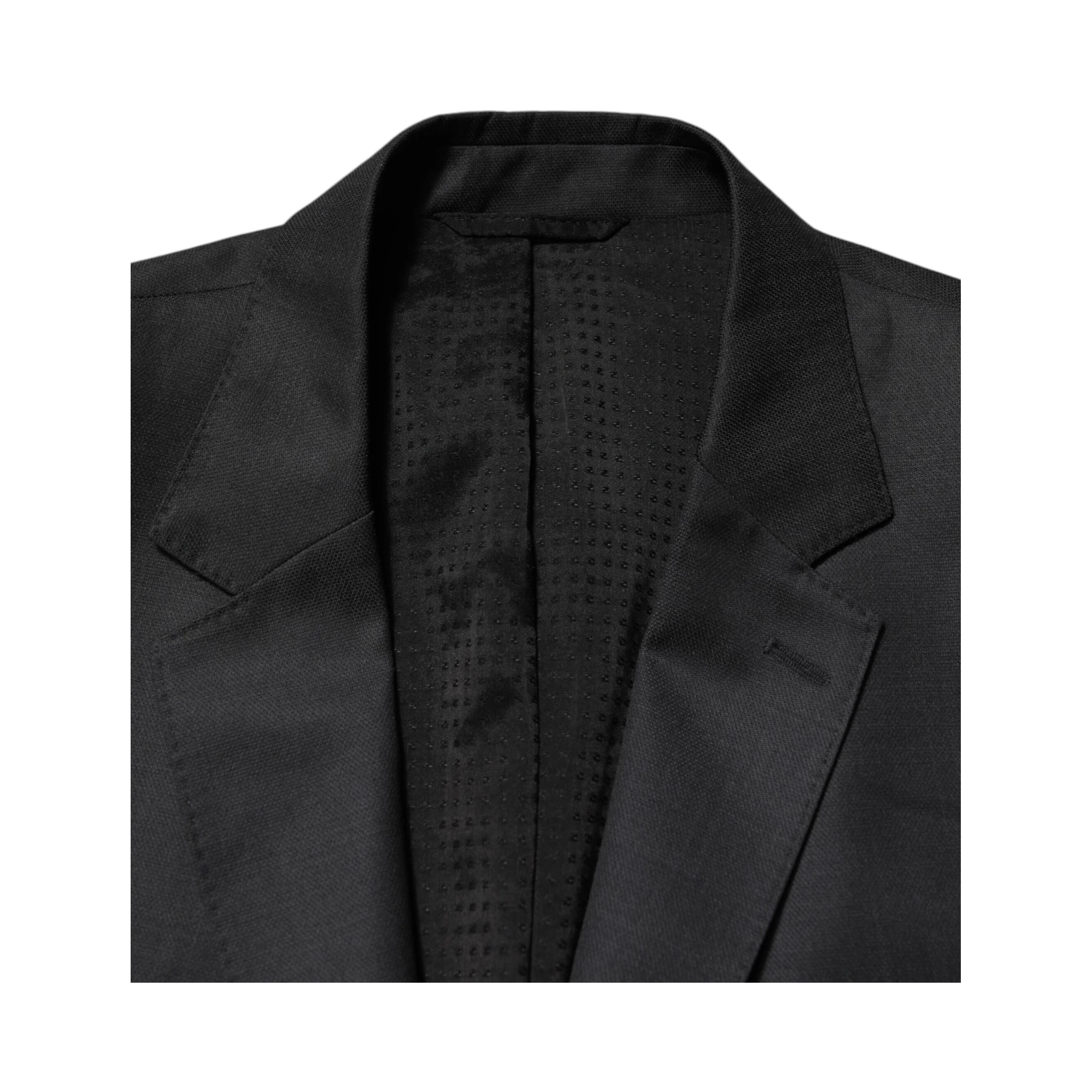 Dark Gray Wool Single Breasted 2 Piece Suit