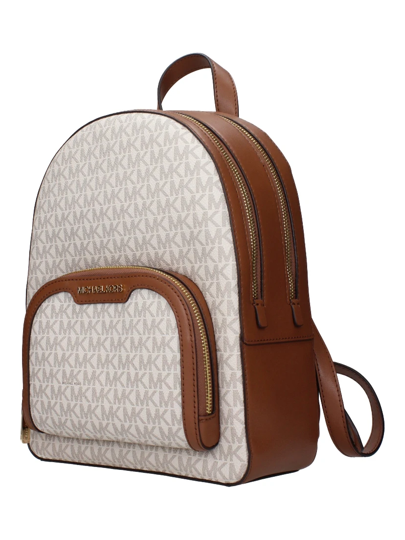 Beige Fabric Backpack
