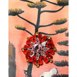 Multicolor Crystal Embellished A-line Mini Dress