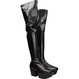 Black Leather Over The Knee