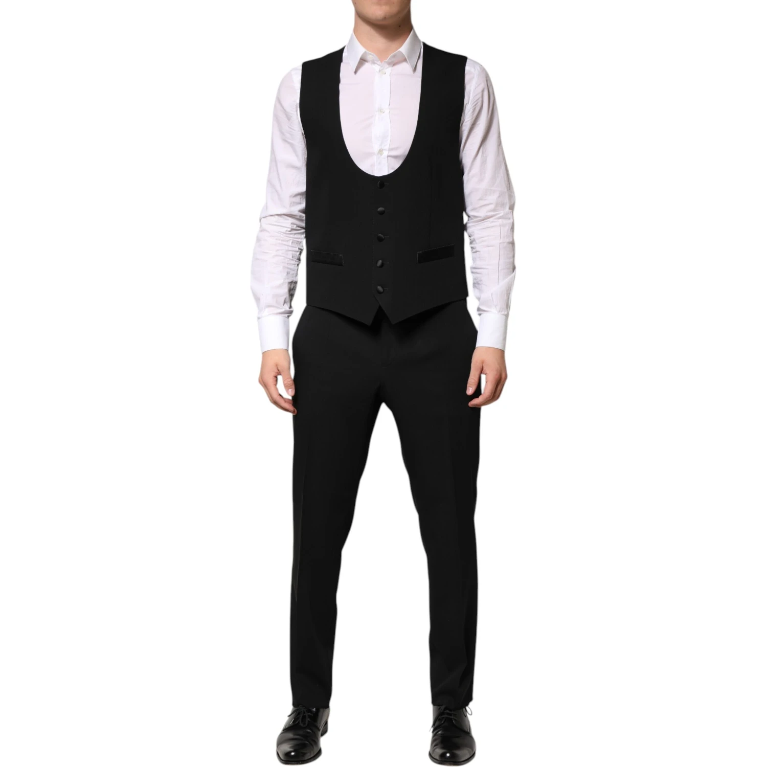 Black Wool 3 Piece Single Breasted Suit