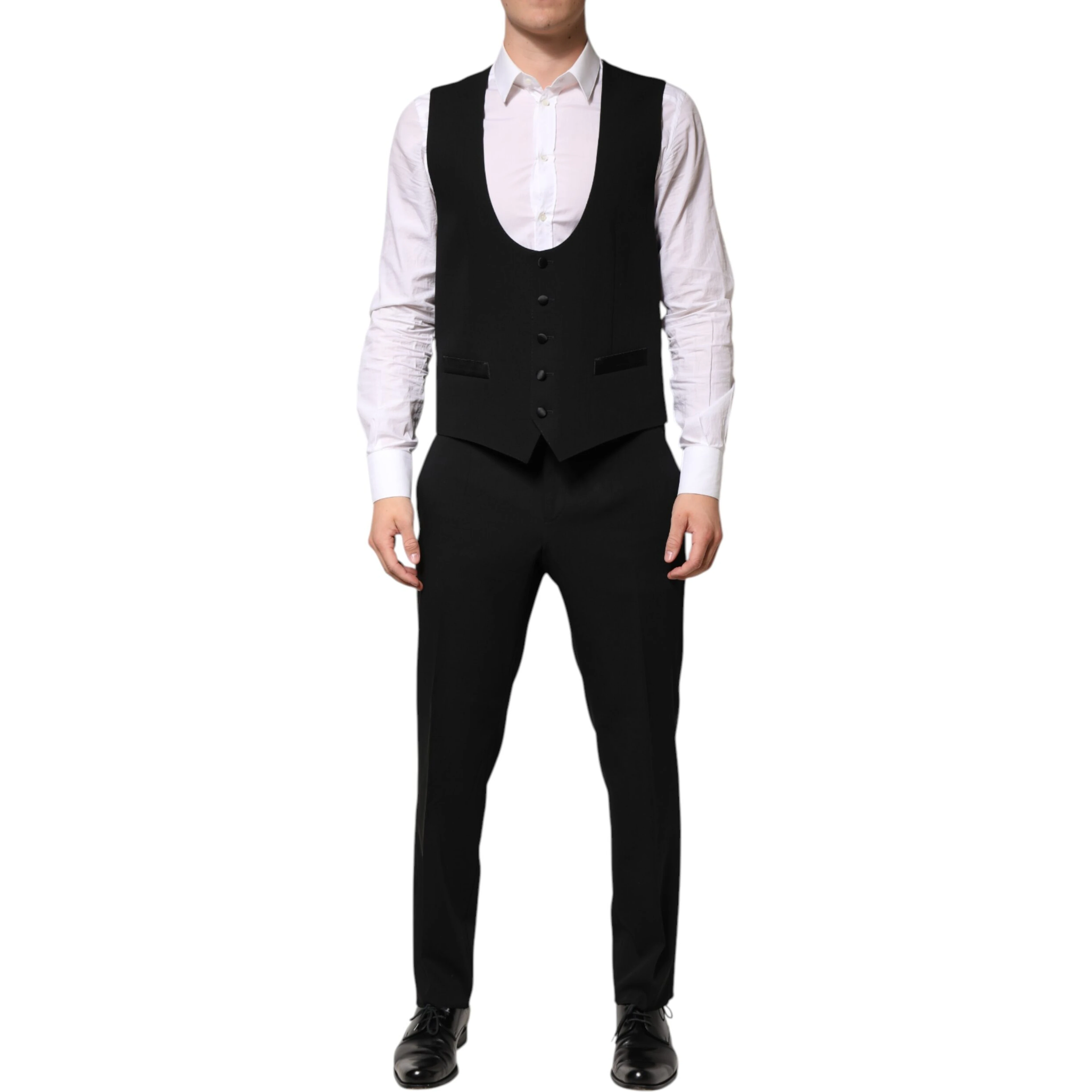 Black Wool 3 Piece Single Breasted Suit