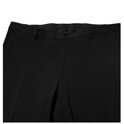 Black Cotton Single Breasted 2 Piece Suit