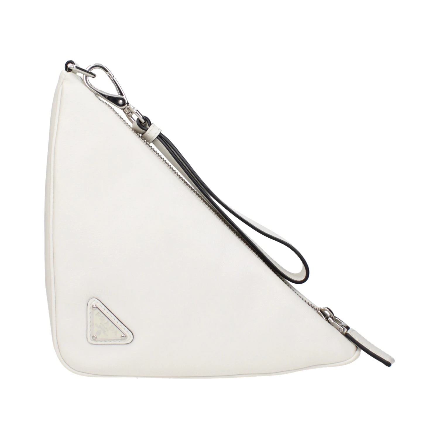 White Leather Clutch Bag