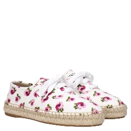 White Fabric Espadrilles