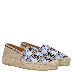 Beige Fabric Espadrilles