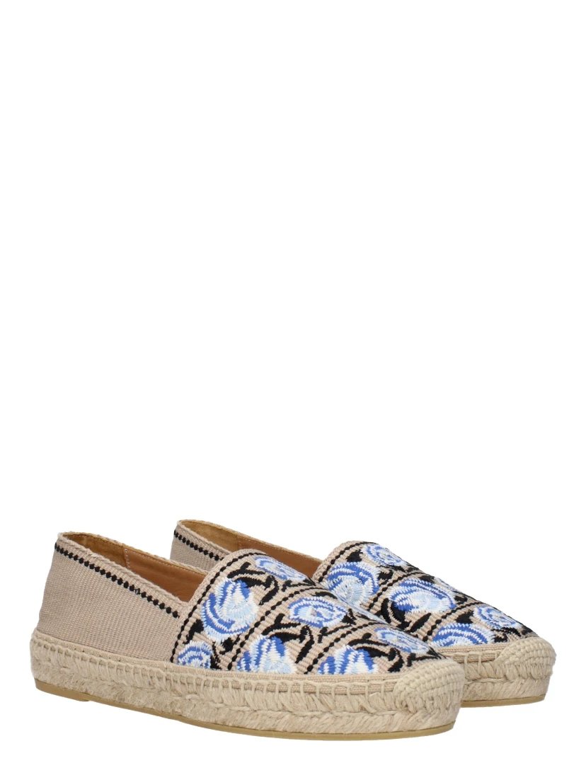 Beige Fabric Espadrilles