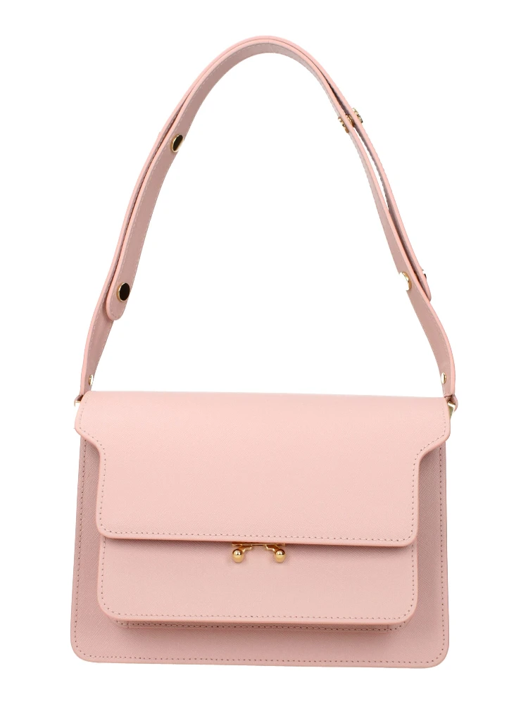 Pink Leather Shoulder Bag