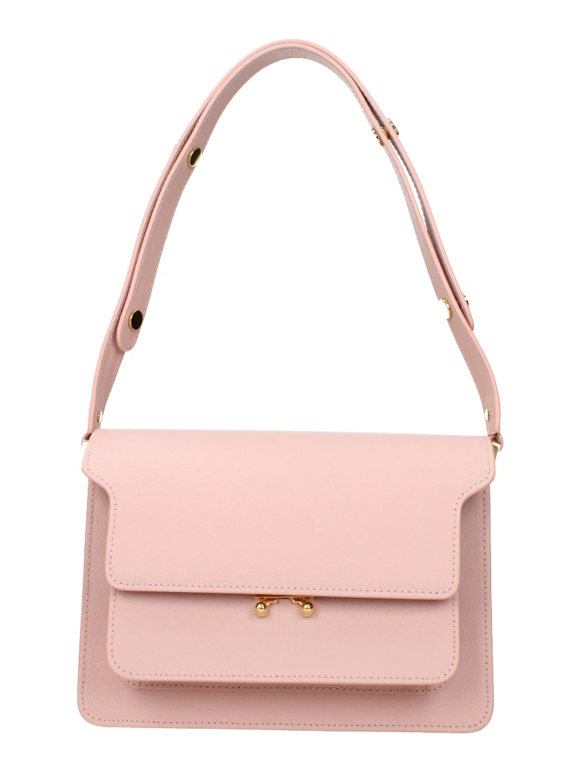 Pink Leather Shoulder Bag