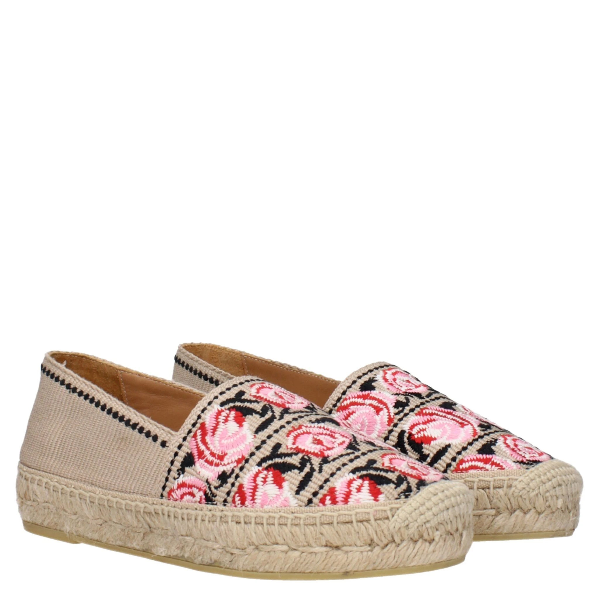 Beige Fabric Espadrilles