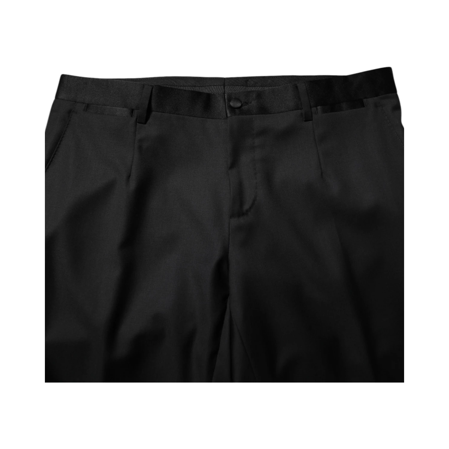 Black Wool Men Single Breasted 2 Piece Suit