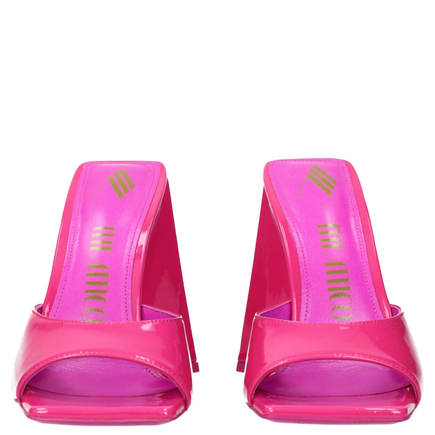 Pink Leather Platform Sandals