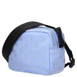 Light Blue Fabric Crossbody Bag