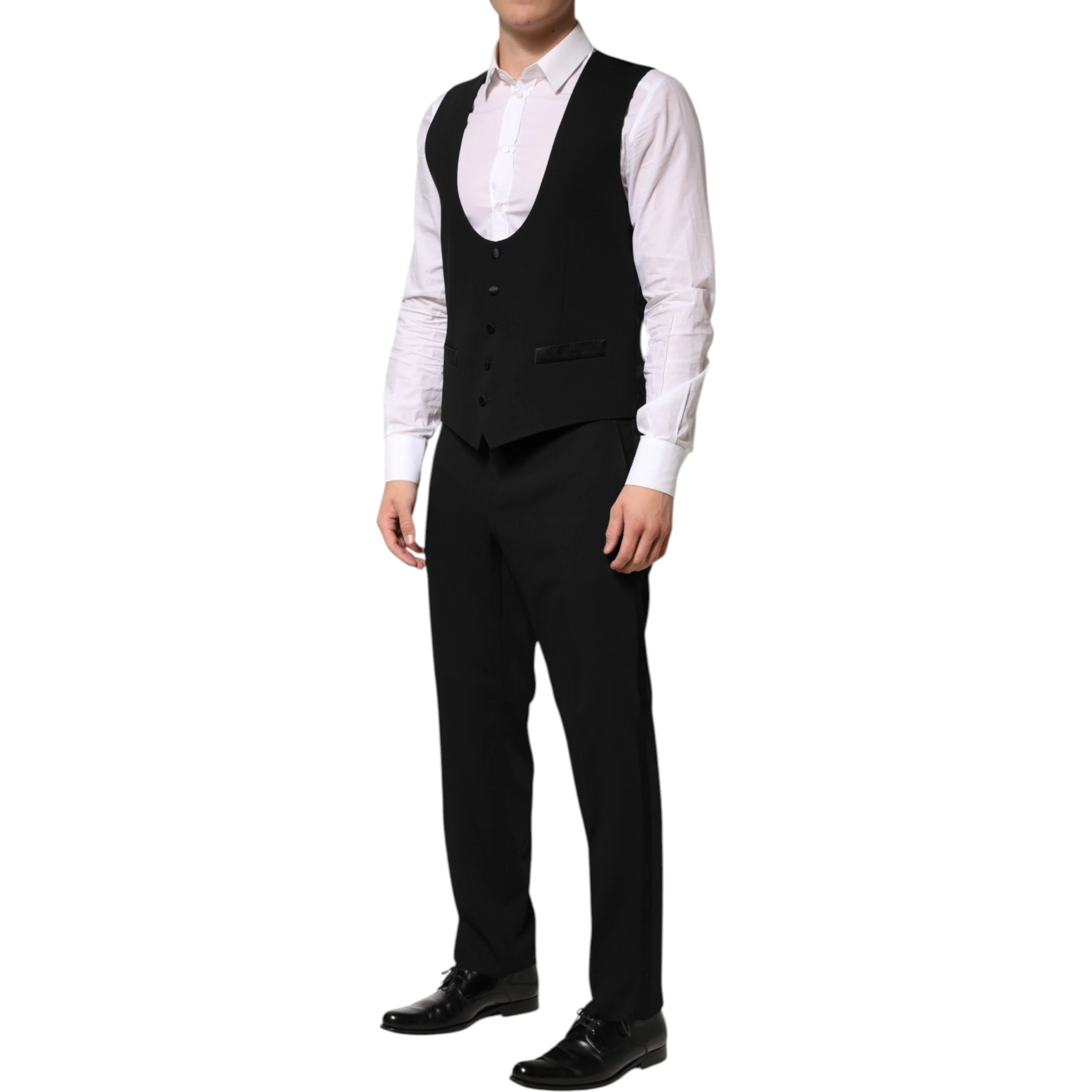 Black Wool 3 Piece Single Breasted Suit