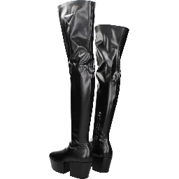 Black Leather Over The Knee