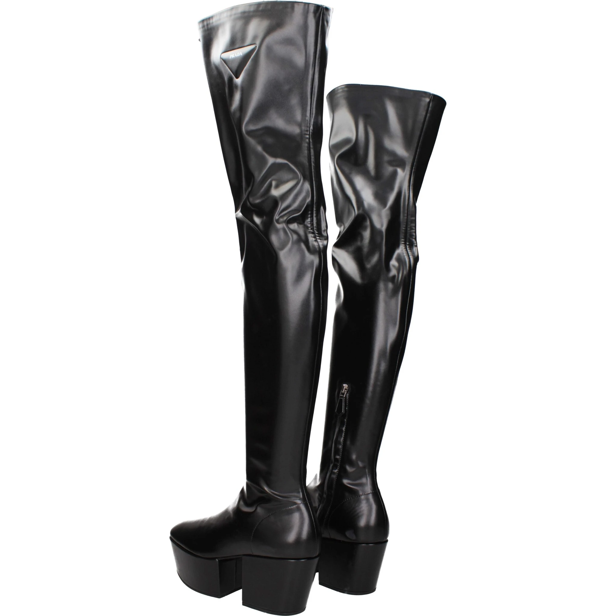 Black Leather Over The Knee