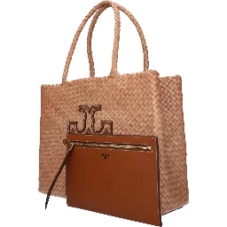 Pink Leather Shoulder Bag