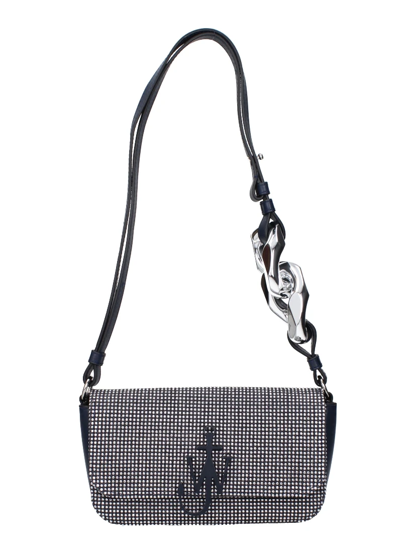 Blue Fabric Shoulder Bag