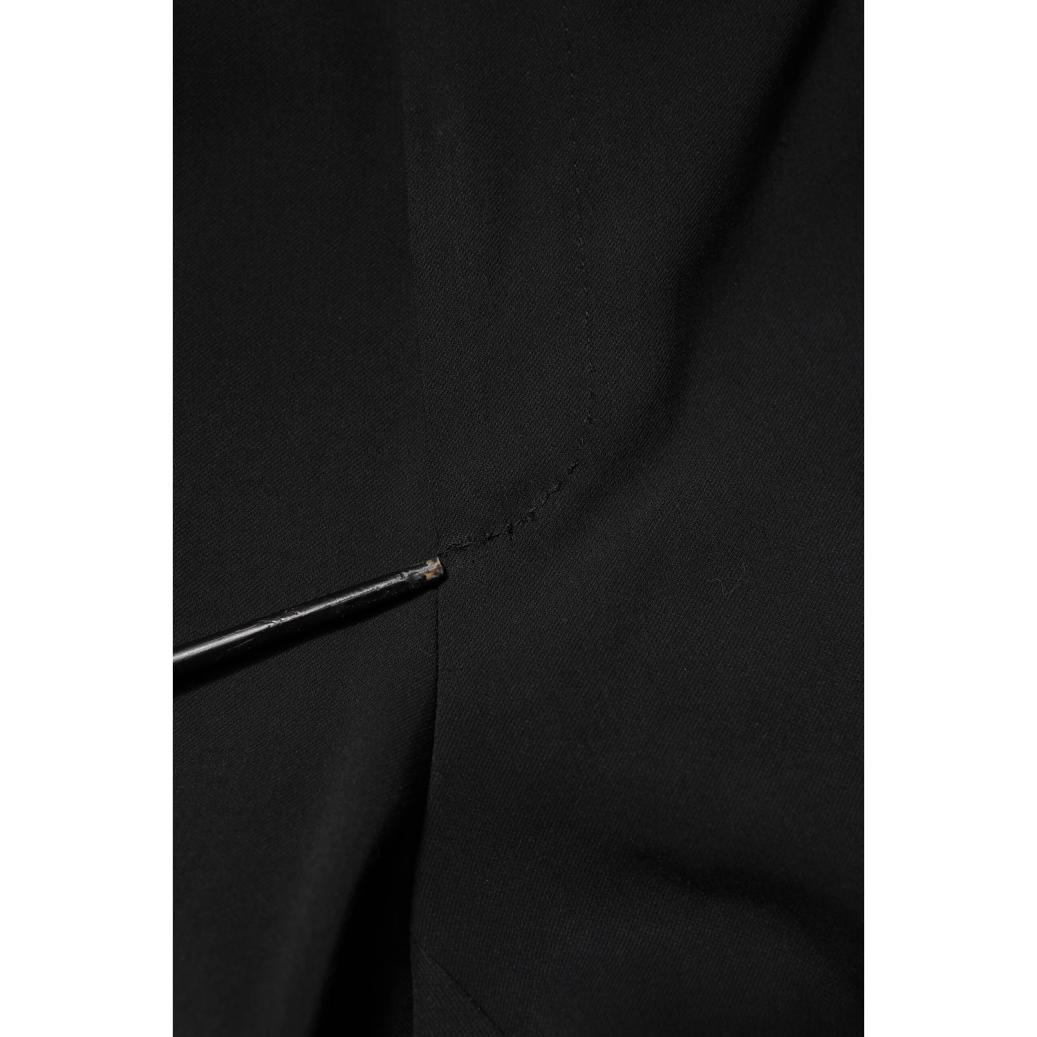 Black Cotton Single Breasted 2 Piece Suit