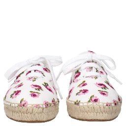 White Fabric Espadrilles