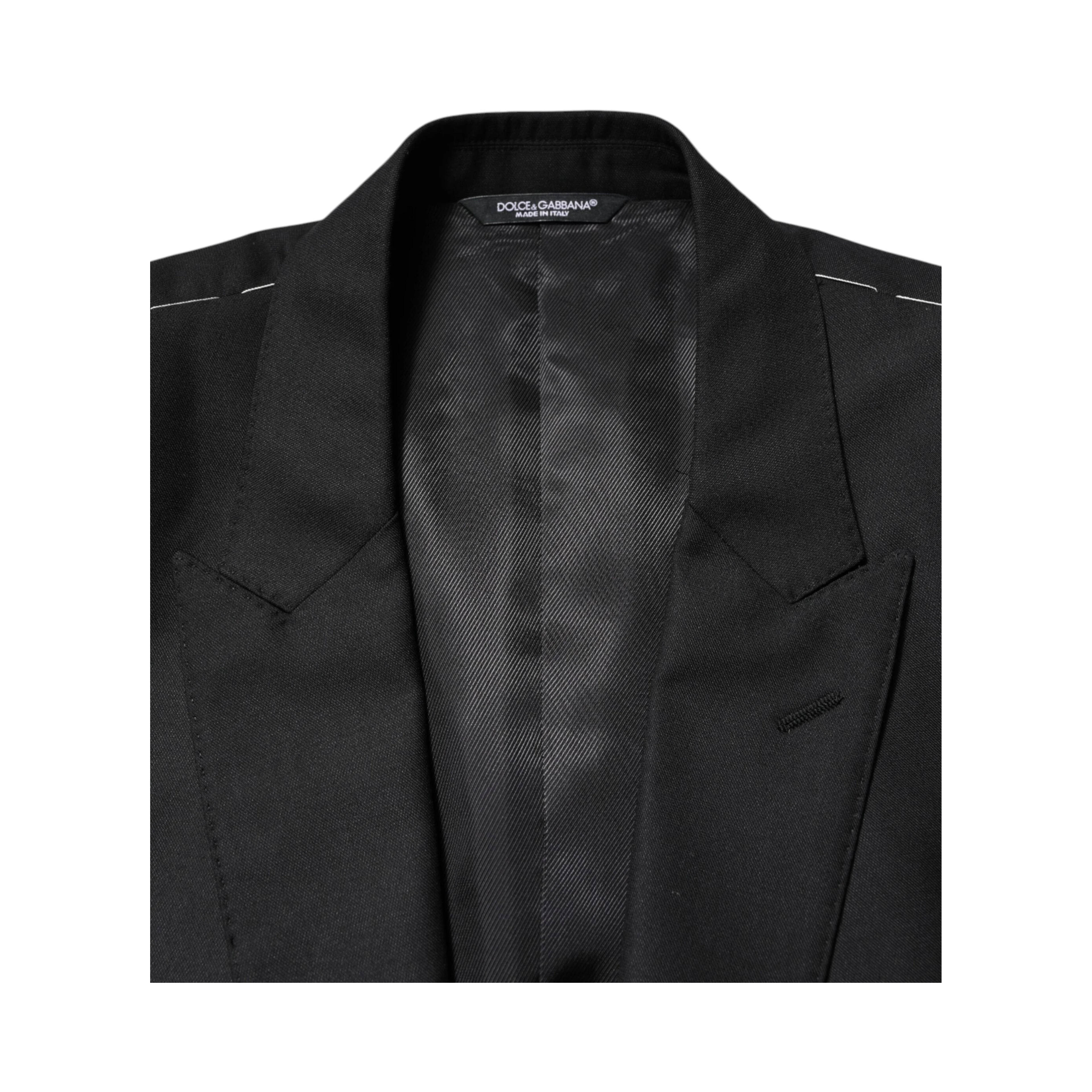 Black Wool Single Breasted Jacket Blazer
