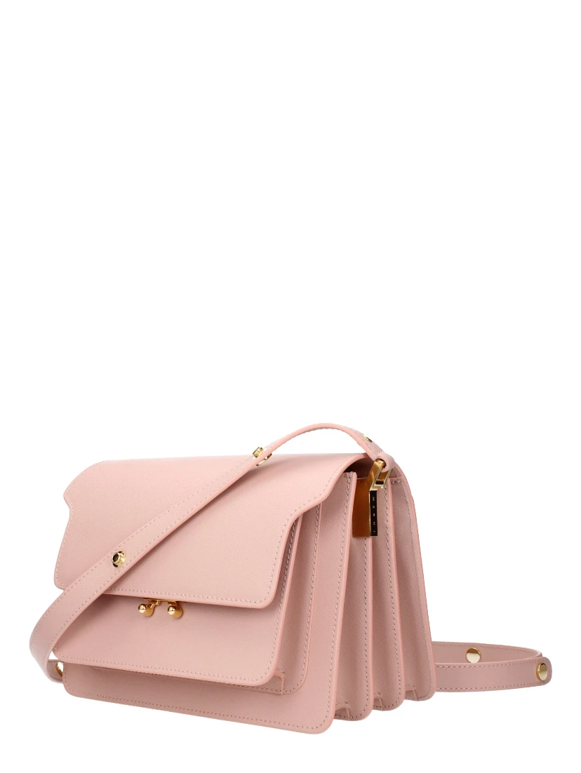 Pink Leather Shoulder Bag