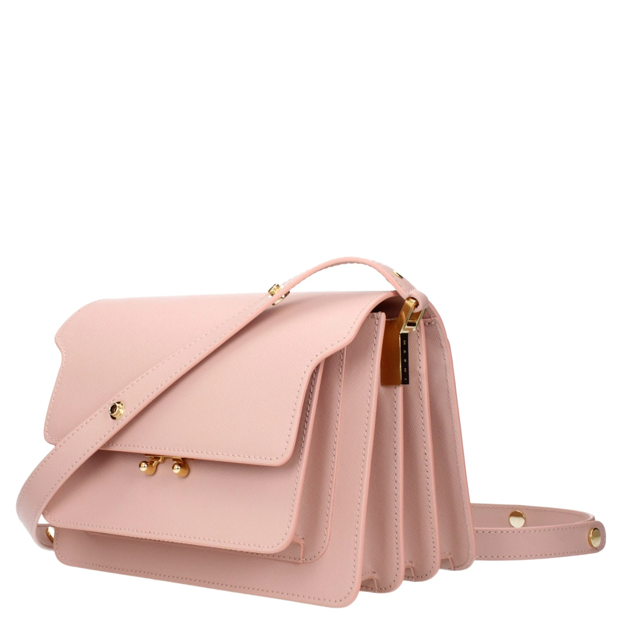 Pink Leather Shoulder Bag
