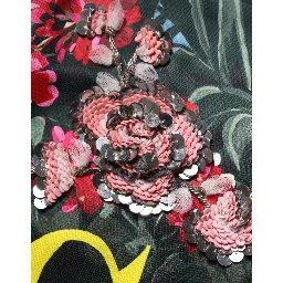 Multicolor Crystal Embellished A-line Mini Dress
