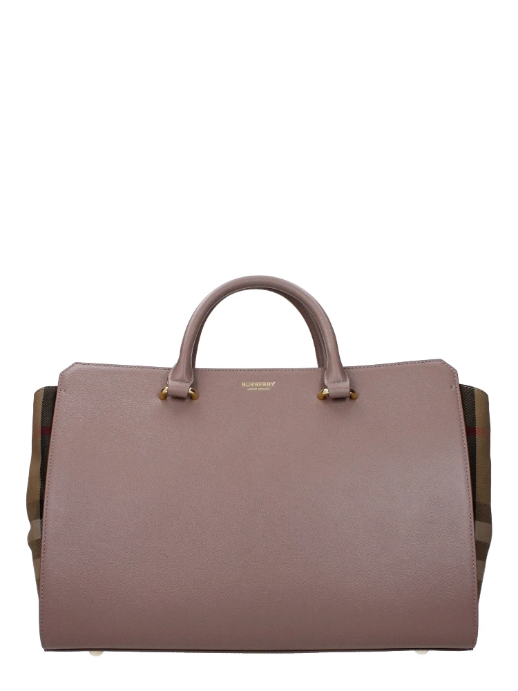 Gray Leather Handbag