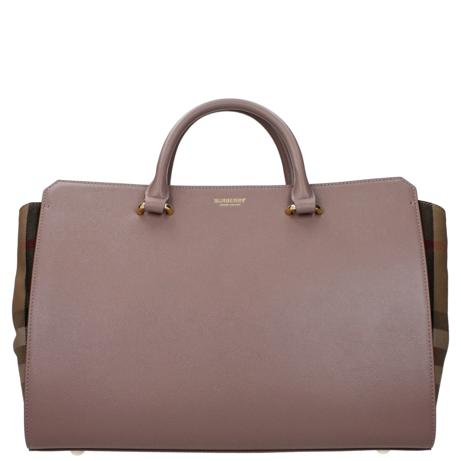 Gray Leather Handbag