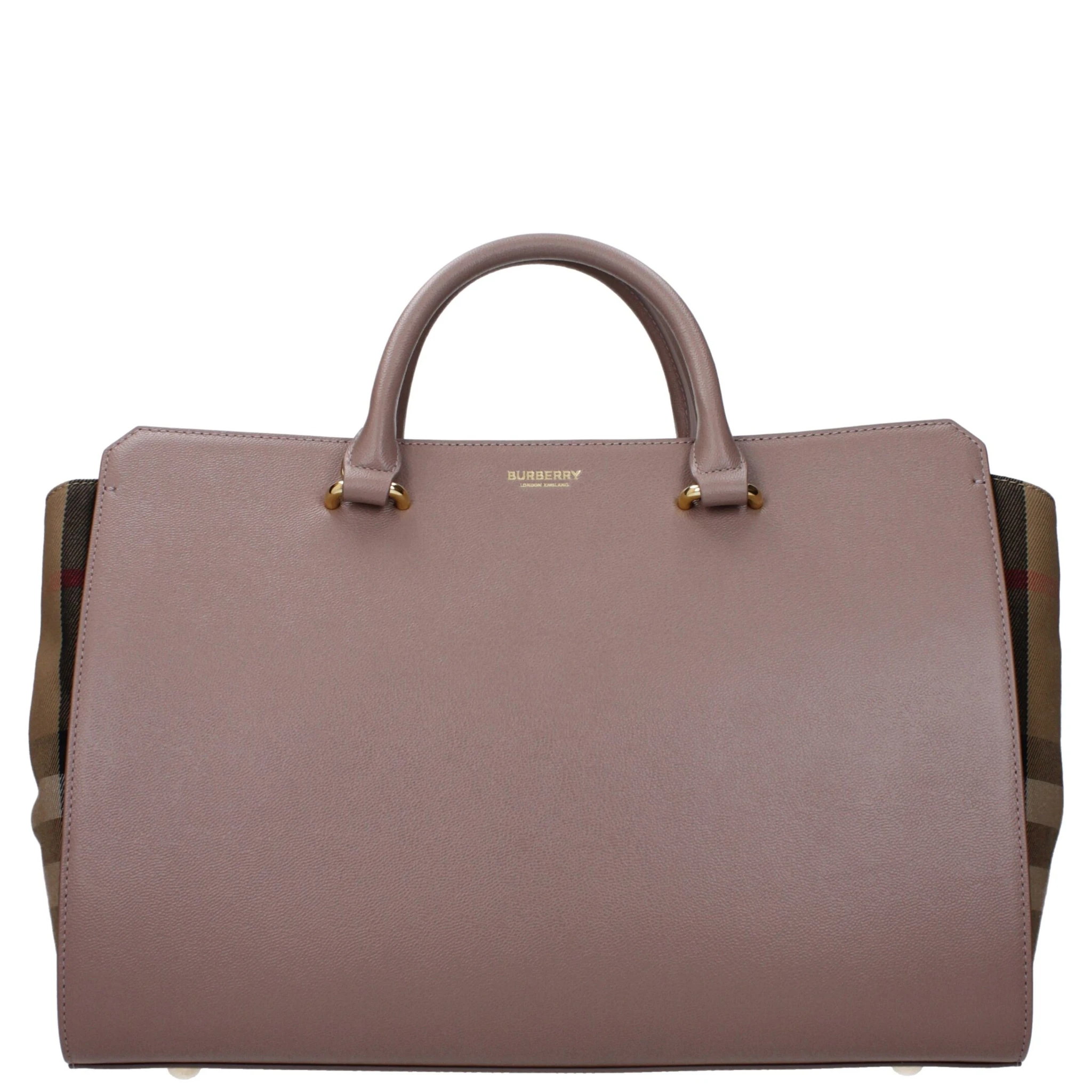 Gray Leather Handbag