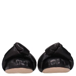 Black Leather Ballet Flats