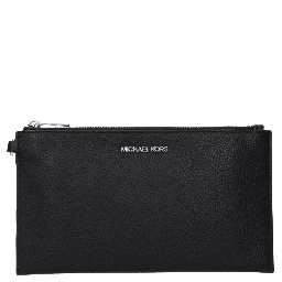 Black Leather Clutch Bag