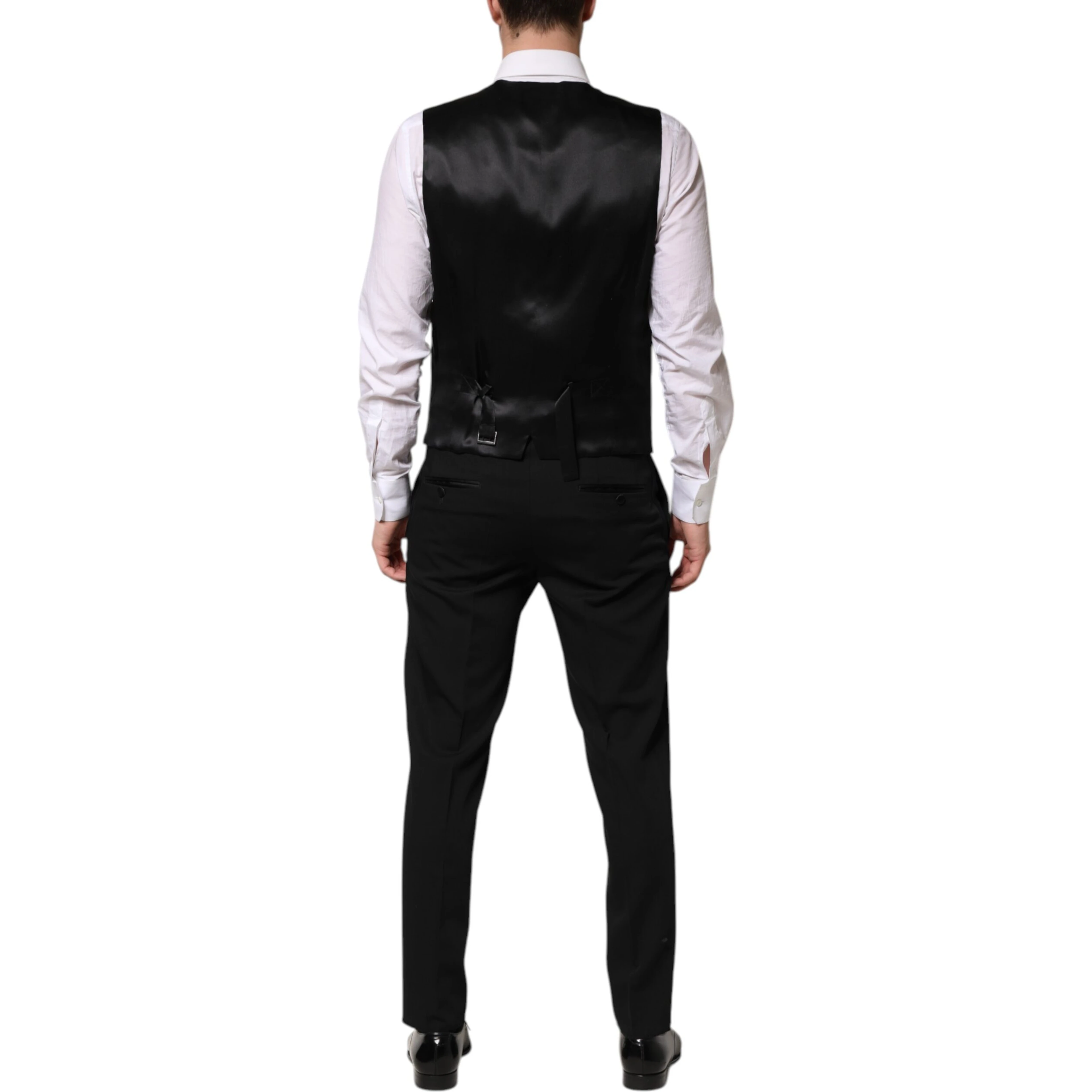 Black Wool 3 Piece Single Breasted Suit