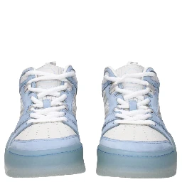 White Leather High Top Sneakers
