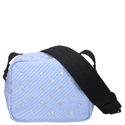 Light Blue Fabric Crossbody Bag