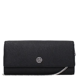 Black Leather Clutch Bag