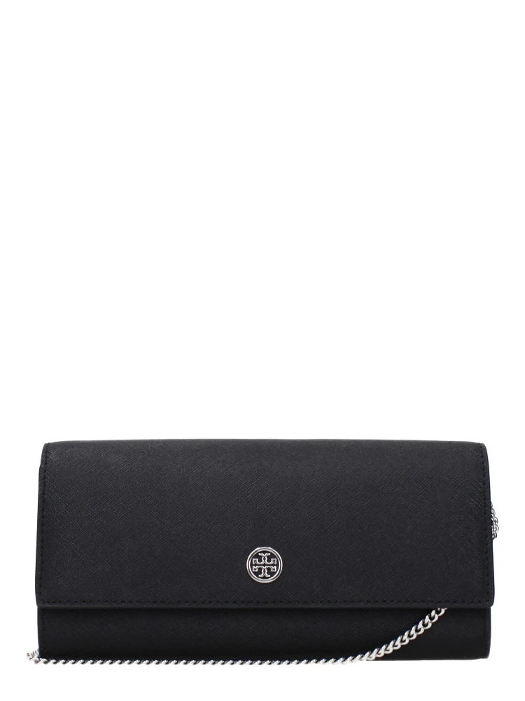 Black Leather Clutch Bag