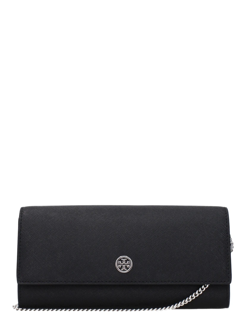 Black Leather Clutch Bag