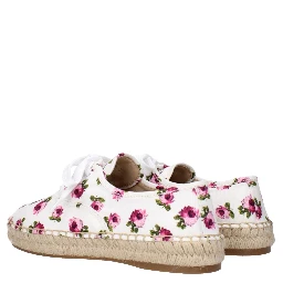 White Fabric Espadrilles