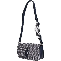 Blue Fabric Shoulder Bag